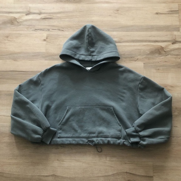 OAK + FORT Sweaters - OAK + FORT Cropped Hoodie